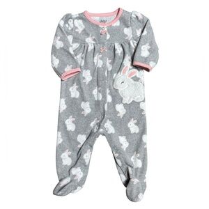 Carter's Baby Bunny Footie Fleece Pajamas Onesie Size 3-6 Months